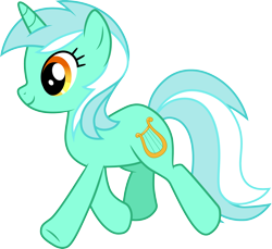 Size: 3270x3000 | Tagged: safe, artist:cloudyglow, character:lyra heartstrings, species:pony, species:unicorn, g4, .ai available, cutie mark, female, high res, mare, simple background, solo, transparent background, trotting, vector