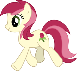 Size: 3270x3000 | Tagged: safe, artist:cloudyglow, character:roseluck, species:earth pony, species:pony, g4, .ai available, cutie mark, female, high res, mare, simple background, solo, transparent background, trotting, vector