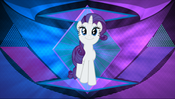 Size: 3840x2160 | Tagged: safe, artist:cloudyglow, artist:laszlvfx, edit, character:rarity, species:pony, g4, female, smiling, solo, wallpaper, wallpaper edit