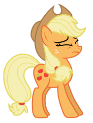Size: 5098x6750 | Tagged: safe, artist:estories, character:applejack, species:earth pony, species:pony, g4, absurd resolution, eyes closed, female, mare, simple background, solo, transparent background, vector