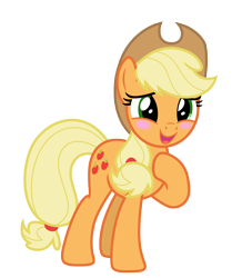 Size: 6093x7000 | Tagged: safe, artist:estories, character:applejack, species:earth pony, species:pony, g4, absurd resolution, applejack's hat, clothing, cowboy hat, cute, female, hat, hoof on chest, jackabetes, mare, raised hoof, simple background, solo, stetson, transparent background, vector
