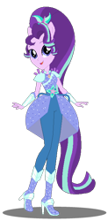 Size: 335x679 | Tagged: safe, artist:selenaede, artist:yumigatchi, base used, character:starlight glimmer, species:eqg human, equestria girls:legend of everfree, g4, my little pony: equestria girls, my little pony:equestria girls, alternate universe, crystal guardian, eqg promo pose set, female, ponied up, simple background, solo, super ponied up, transparent background