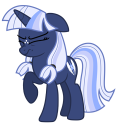 Size: 6372x6750 | Tagged: safe, artist:estories, oc, oc:silverlay, species:pony, species:unicorn, g4, absurd resolution, eyes closed, female, floppy ears, mare, nose wrinkle, raised hoof, simple background, solo, transparent background, vector