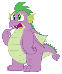 Size: 2988x3610 | Tagged: safe, artist:aleximusprime, character:spike, species:dragon, g4, adult, adult spike, chubby, fat, fat spike, male, older, older spike, open mouth, simple background, solo, transparent background, winged spike
