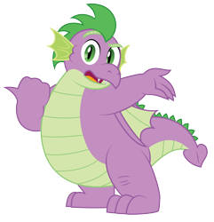 Size: 3476x3610 | Tagged: safe, artist:aleximusprime, character:spike, species:dragon, g4, adult, adult spike, chubby, fat, fat spike, male, older, older spike, simple background, solo, transparent background, winged spike