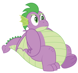 Size: 3601x3374 | Tagged: safe, artist:aleximusprime, character:spike, species:dragon, g4, adult, adult spike, chubby, fat, fat spike, male, older, older spike, simple background, solo, transparent background, winged spike