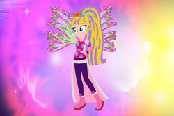 Size: 999x666 | Tagged: safe, artist:selenaede, artist:user15432, base used, g4, my little pony:equestria girls, alternate hairstyle, barely eqg related, boots, clothing, crossover, crown, crystal sirenix, ear piercing, earring, equestria girls style, equestria girls-ified, fairy, fairy princess, fairy wings, fairyized, hand on hip, jewelry, long hair, nintendo, piercing, ponytail, princess peach, regalia, shoes, sirenix, super mario bros., wings, winx, winx club, winxified