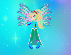 Size: 1017x791 | Tagged: safe, artist:selenaede, artist:user15432, base used, g4, my little pony:equestria girls, alternate hairstyle, barely eqg related, boots, clothing, crossover, crown, crystal sirenix, ear piercing, earring, equestria girls style, equestria girls-ified, fairy, fairy wings, fairyized, jewelry, long hair, looking at you, nintendo, piercing, ponytail, princess rosalina, rainbow s.r.l, regalia, rosalina, shoes, sirenix, super mario bros., super mario galaxy, wings, winx, winx club, winxified