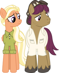 Size: 1280x1567 | Tagged: safe, artist:cloudyglow, character:mane allgood, character:snap shutter, species:earth pony, species:pegasus, species:pony, episode:the last crusade, g4, my little pony: friendship is magic, clothing, female, male, mare, simple background, stallion, transparent background, vector