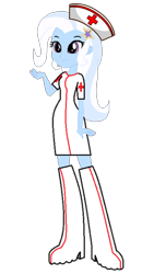 Size: 1080x1920 | Tagged: safe, artist:selenaede, artist:super-nick-2001, base used, character:trixie, species:eqg human, g4, my little pony:equestria girls, clothing, female, hat, nurse, nurse hat, nurse outfit, shoes, simple background, solo, transparent background