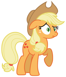 Size: 5563x6533 | Tagged: safe, artist:estories, character:applejack, species:pony, g4, absurd resolution, clothing, female, floppy ears, hat, simple background, solo, transparent background, vector