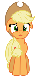 Size: 3251x6500 | Tagged: safe, artist:estories, character:applejack, species:pony, g4, absurd resolution, clothing, female, floppy ears, hat, simple background, solo, transparent background, vector