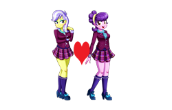 Size: 3125x2000 | Tagged: safe, artist:the-butch-x, edit, character:suri polomare, character:upper crust, g4, my little pony:equestria girls, female, heart, infidelity, lesbian, shipping, shipping domino, simple background, suricrust, transparent background