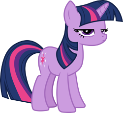Size: 3247x3000 | Tagged: safe, artist:cloudyglow, artist:yanoda, character:twilight sparkle, character:twilight sparkle (unicorn), species:pony, species:unicorn, episode:boast busters, g4, my little pony: friendship is magic, .ai available, female, high res, mare, simple background, solo, transparent background, unimpressed, vector