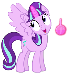 Size: 4383x4696 | Tagged: safe, artist:estories, artist:laszlvfx, artist:slb94, edit, character:starlight glimmer, species:alicorn, species:pony, g4, alicornified, cute, female, glowing horn, happy, high res, horn, levitation, looking back, magic, mare, potion, race swap, simple background, smiling, solo, starlicorn, telekinesis, this will end in communism, transparent background, vector, vector edit, xk-class end-of-the-world scenario