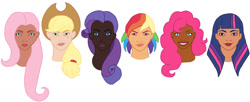 Size: 1280x523 | Tagged: safe, artist:cloudyglow, character:applejack, character:fluttershy, character:pinkie pie, character:rainbow dash, character:rarity, character:twilight sparkle, humanized, mane six