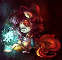 Size: 1000x964 | Tagged: safe, artist:atryl, character:apple bloom, creepy, doll