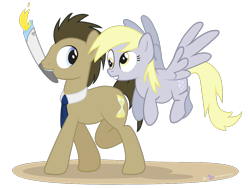 Size: 1000x750 | Tagged: safe, artist:dm29, character:derpy hooves, character:doctor whooves, character:time turner, species:pegasus, species:pony, duo, female, mare, olympic torch, olympics, reference to another series, simple background, transparent background