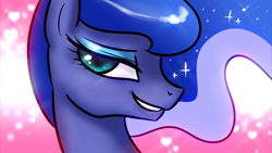 Size: 1920x1080 | Tagged: safe, artist:johnjoseco, character:princess luna, species:pony, april fools, bedroom eyes, female, looking at you, lunaughty, lusty luna, mare, role reversal, smiling, solo, wallpaper