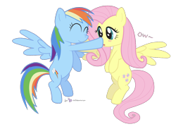 Size: 1230x900 | Tagged: safe, artist:dm29, character:fluttershy, character:rainbow dash, species:pegasus, species:pony, boop, duo, friendshipping, simple background, spread wings, transparent background, wings