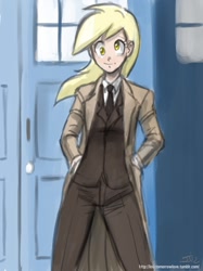 Size: 794x1059 | Tagged: safe, artist:johnjoseco, character:derpy hooves, species:human, g4, crossover, doctor derpy, doctor who, female, hilarious in hindsight, humanized, solo