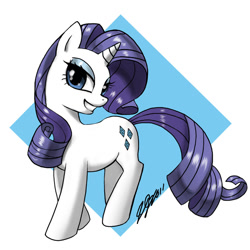 Size: 900x900 | Tagged: safe, artist:johnjoseco, character:rarity, female, solo