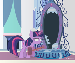 Size: 1000x840 | Tagged: safe, artist:dm29, character:twilight sparkle, character:twilight sparkle (alicorn), species:alicorn, equestria girls:equestria girls, g4, my little pony: equestria girls, my little pony:equestria girls, angry, female, hammer, magic mirror, messy mane, mirror, solo