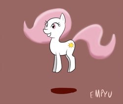 Size: 1000x849 | Tagged: safe, artist:empyu, character:princess celestia, species:earth pony, species:pony, 30 minute art challenge, brown background, earth pony celestia, female, filly, race swap, simple background, solo