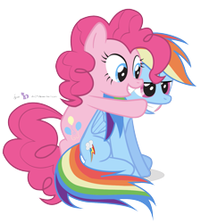 Size: 1125x1250 | Tagged: safe, artist:dm29, character:pinkie pie, character:rainbow dash, bored, duo, forced smile, grin, gritted teeth, happy, rainbow dash is not amused, simple background, smile smile smile, smiling, transparent background, unamused