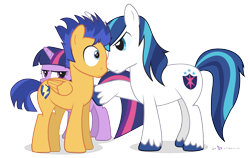 Size: 1188x750 | Tagged: safe, artist:dm29, character:flash sentry, character:shining armor, character:twilight sparkle, character:twilight sparkle (alicorn), species:alicorn, species:pegasus, species:pony, species:unicorn, ship:flashlight, backwards cutie mark, captain armor and guard sentry, cute, female, male, mare, overprotective, overprotective armor, shipping, simple background, stallion, straight, transparent background, trio