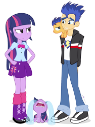 Size: 1125x1500 | Tagged: safe, artist:dm29, character:flash sentry, character:twilight sparkle, species:pegasus, species:pony, species:unicorn, ship:flashlight, my little pony:equestria girls, colt, crying, cute, diasentres, female, filly, hnnng, human ponidox, julian yeo is trying to murder us, male, ocular gushers, ponidox, pony pet, self ponidox, shipping, simple background, square crossover, straight, transparent background, twiabetes, twolight