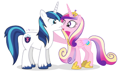 Size: 1000x600 | Tagged: safe, artist:dm29, character:princess cadance, character:shining armor, duo, raspberry, simple background, transparent background