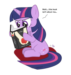 Size: 700x745 | Tagged: safe, artist:dm29, character:twilight sparkle, character:twilight sparkle (unicorn), species:pony, species:unicorn, book, dialogue, female, mare, namesake, reading, simple background, solo, transparent background, twilight (series)
