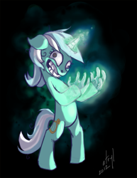 Size: 503x650 | Tagged: safe, artist:atryl, character:lyra heartstrings, hand, insanity, magic hands, magical hands, that pony sure does love hands