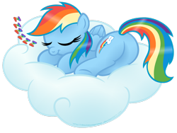 Size: 1280x960 | Tagged: safe, artist:aleximusprime, character:rainbow dash, cloud, female, plot, simple background, sleeping, solo, transparent background