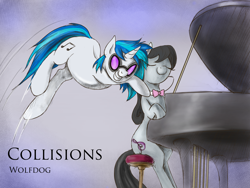 Size: 4000x3000 | Tagged: safe, artist:silfoe, character:dj pon-3, character:octavia melody, character:vinyl scratch, piano