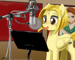 Size: 1100x881 | Tagged: safe, artist:johnjoseco, anneli heed, ponified, voice actor