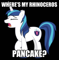 Size: 870x885 | Tagged: safe, artist:dm29, edit, character:shining armor, image macro, male, meme, solo, the suite life of zack and cody, whining armor