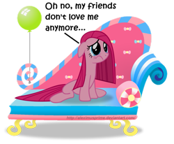 Size: 985x812 | Tagged: safe, artist:aleximusprime, character:pinkamena diane pie, character:pinkie pie, couch, drama queen, fainting couch, female, left out, sad, simple background, solo, the worst possible thing, transparent background