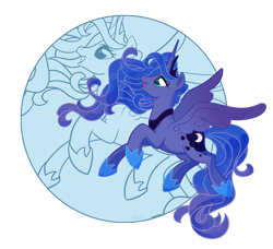 Size: 1200x1094 | Tagged: safe, artist:egophiliac, character:princess luna, species:alicorn, species:pony, g4, female, mare, solo, zoom layer