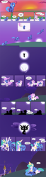 Size: 1188x4586 | Tagged: safe, artist:egophiliac, character:princess celestia, character:princess luna, species:alicorn, species:pony, canterlot, cheering, comic, cuddling, cute, cutie mark, duo, eyes closed, female, filly, flapping, flying, foal, frown, glare, gritted teeth, hiding, lidded eyes, looking up, lunabetes, magic, mare, moon, moon work, open mouth, pink-mane celestia, ponies riding ponies, prone, raised hoof, raising the moon, royal sisters, s1 luna, sad, silhouette, sisterly love, sisters, sitting, smiling, spread wings, sun, sunset, sweat, sweatdrop, teasing, tired, wings, woona, younger