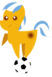 Size: 738x1083 | Tagged: safe, artist:cloudyglow, argentina, football, pointy ponies