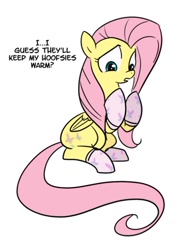 Size: 494x667 | Tagged: safe, artist:egophiliac, character:fluttershy, clothing, colored, socks