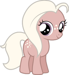 Size: 2391x2609 | Tagged: safe, artist:cloudyglow, character:baby cotton candy, g1, female, filly, g1 to g4, generation leap, redesign, simple background, solo, transparent background, vector