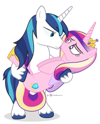 Size: 756x935 | Tagged: safe, artist:dm29, character:princess cadance, character:shining armor, species:pony, ship:shiningcadance, bedroom eyes, bipedal, carrying, female, male, nuzzling, shipping, simple background, straight, transparent background
