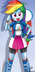 Size: 368x750 | Tagged: safe, alternate version, artist:the-butch-x, part of a set, character:rainbow dash, my little pony:equestria girls, adorasexy, beautiful, beautiful x, cute, cutie mark, cutie mark on equestria girl, dashabetes, explicit source, female, hand on hip, nail polish, sexy, solo