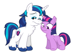 Size: 527x387 | Tagged: safe, artist:dm29, character:shining armor, character:twilight sparkle, species:pony, species:unicorn, blank flank, brother and sister, chest fluff, colt, colt shining armor, cute, duo, female, filly, filly twilight sparkle, fuzznums, male, siblings, smiling, sparkle siblings, wip, younger