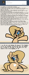 Size: 1280x3318 | Tagged: safe, artist:slavedemorto, oc, oc only, oc:backy, species:earth pony, species:pony, ask, ass worship, butt, butt religion, butts, creation, female, mare, plot, preacher, religion, solo, tumblr