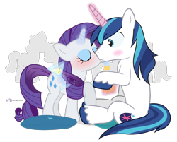 Size: 1080x870 | Tagged: safe, artist:dm29, character:rarity, character:shining armor, ship:rariarmor, apple cider (drink), blushing, cocktail, drunk, drunk rarity, duo, female, kissing, male, shining armor gets all the mares, shipping, simple background, straight, transparent background