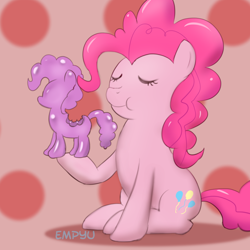 Size: 1000x1000 | Tagged: safe, artist:empyu, character:pinkie pie, 30 minute art challenge, eating, female, food, jelly, solo